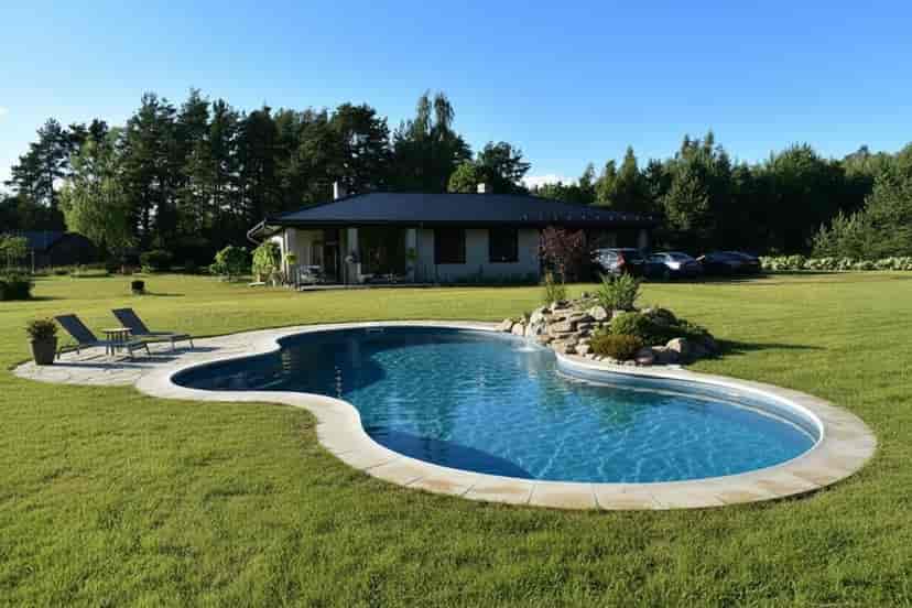 Pool edge and deck detail